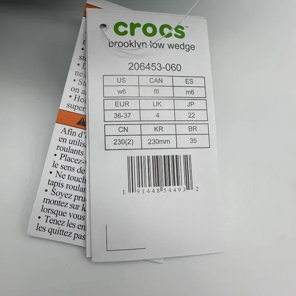 Crocs Women's Brooklyn Low Wedge Strappy Platform Sandals, Size 6, Black - Picture 11 of 14